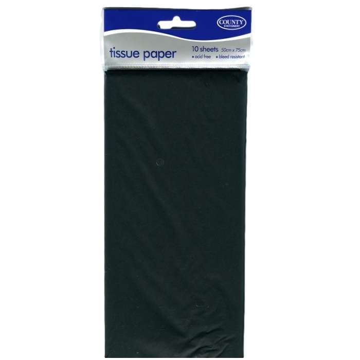 Black Tissue Paper Pack of 10 Sheets